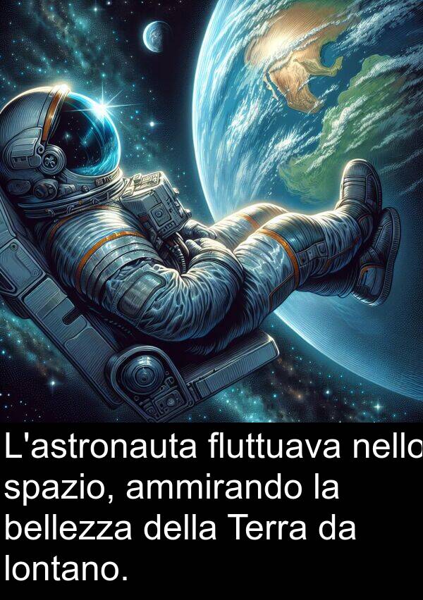 nello: L'astronauta fluttuava nello spazio, ammirando la bellezza della Terra da lontano.