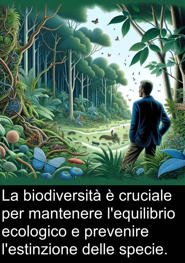 biodiversità: La biodiversità è cruciale per mantenere l'equilibrio ecologico e prevenire l'estinzione delle specie.