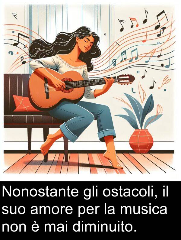 mai: Nonostante gli ostacoli, il suo amore per la musica non è mai diminuito.