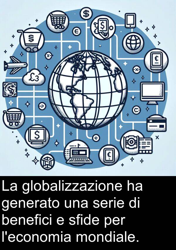 generato: La globalizzazione ha generato una serie di benefici e sfide per l'economia mondiale.