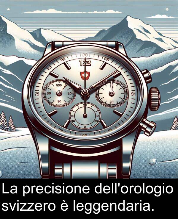 leggendaria: La precisione dell'orologio svizzero è leggendaria.