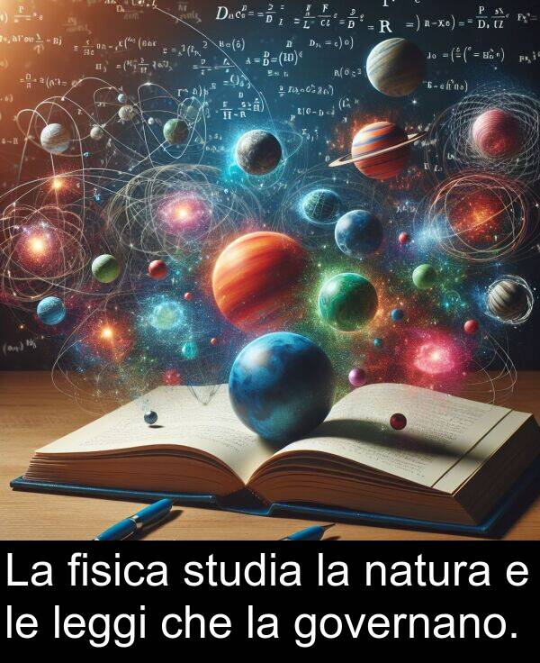 natura: La fisica studia la natura e le leggi che la governano.