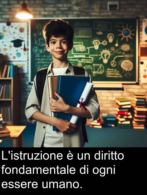 umano: L'istruzione è un diritto fondamentale di ogni essere umano.