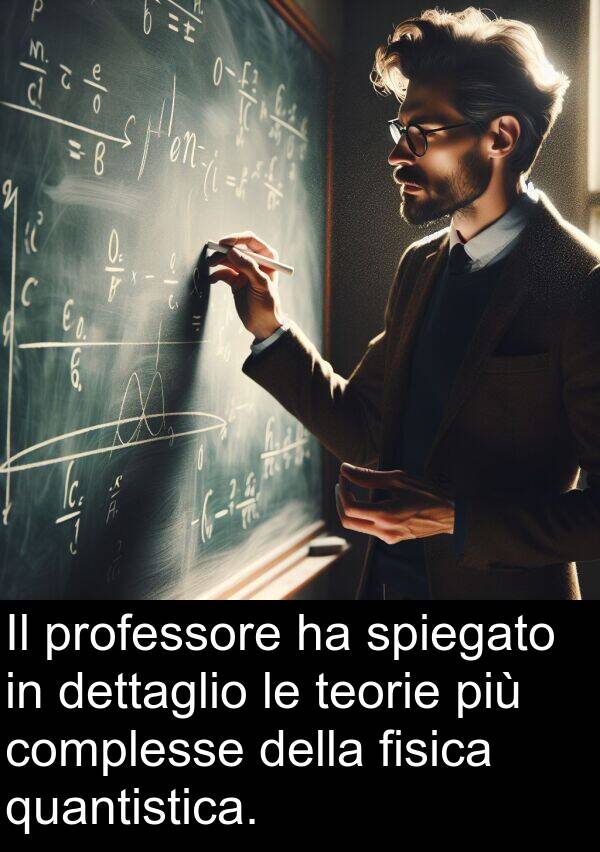 teorie: Il professore ha spiegato in dettaglio le teorie più complesse della fisica quantistica.