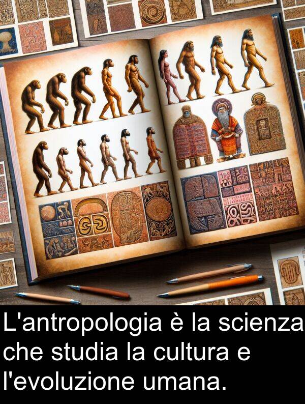 umana: L'antropologia è la scienza che studia la cultura e l'evoluzione umana.