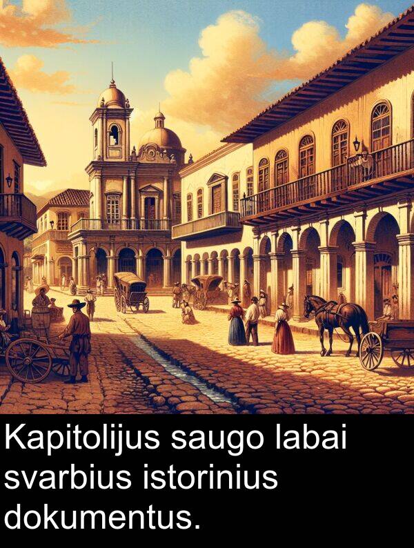 saugo: Kapitolijus saugo labai svarbius istorinius dokumentus.