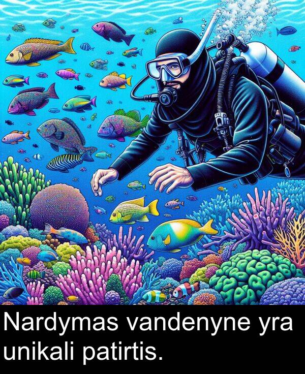 unikali: Nardymas vandenyne yra unikali patirtis.