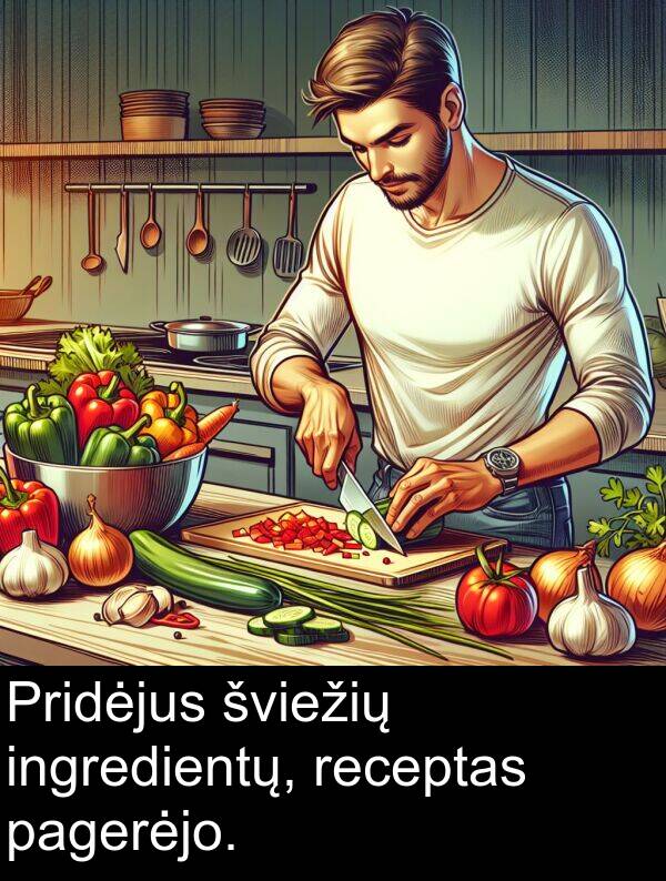 pagerėjo: Pridėjus šviežių ingredientų, receptas pagerėjo.