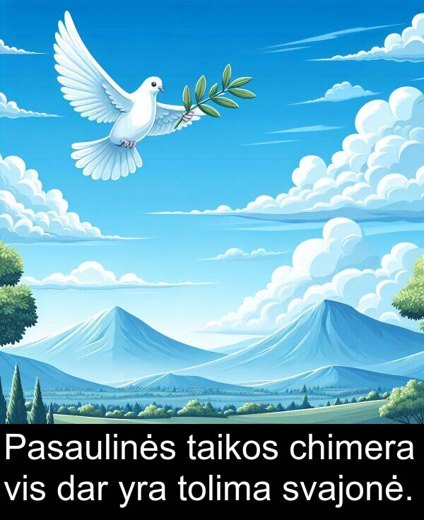 dar: Pasaulinės taikos chimera vis dar yra tolima svajonė.