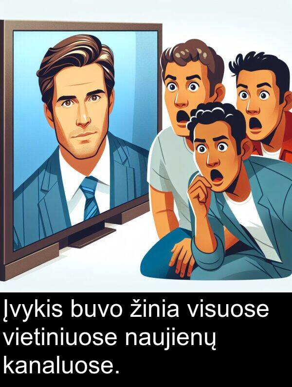 žinia: Įvykis buvo žinia visuose vietiniuose naujienų kanaluose.