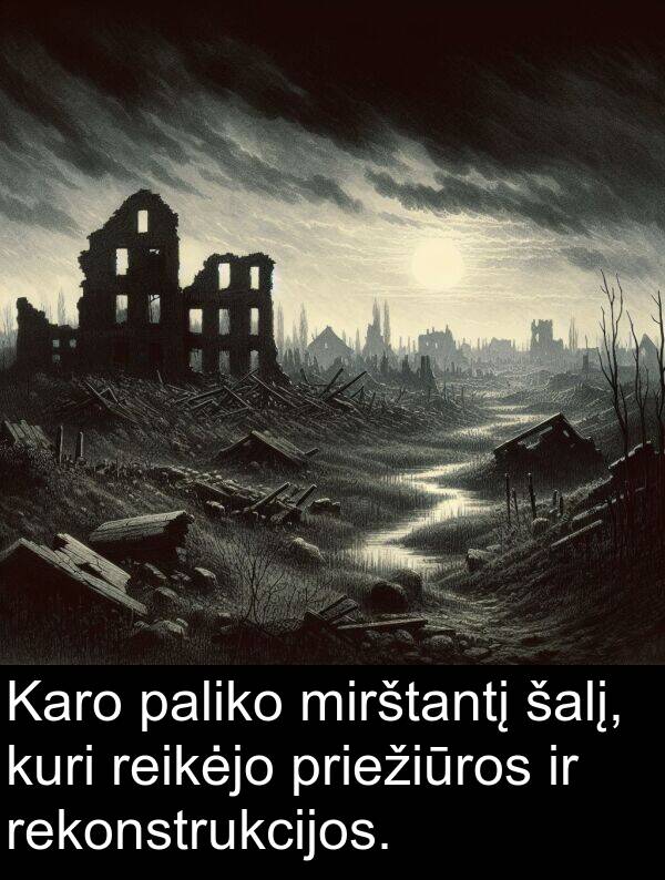 šalį: Karo paliko mirštantį šalį, kuri reikėjo priežiūros ir rekonstrukcijos.