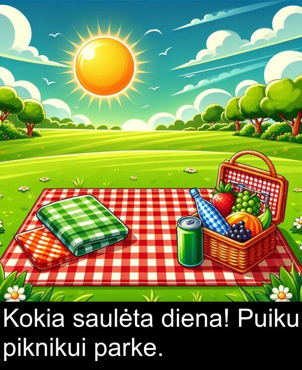 piknikui: Kokia saulėta diena! Puiku piknikui parke.