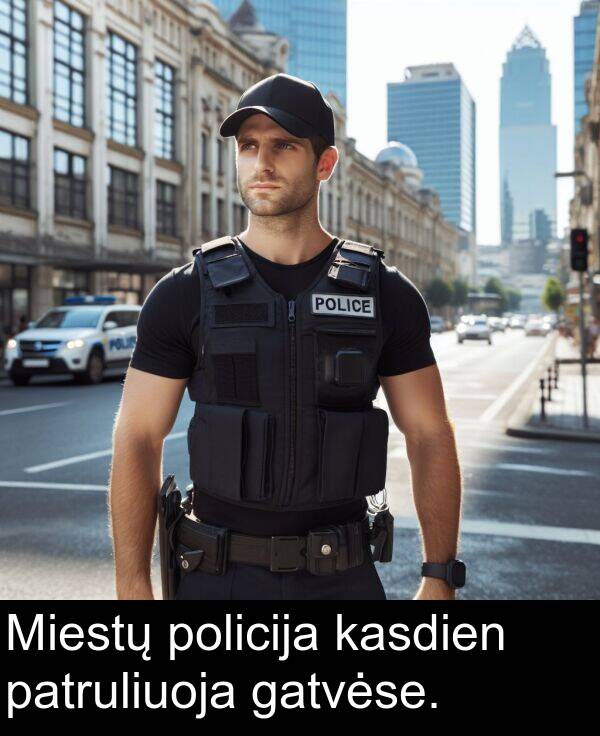 policija: Miestų policija kasdien patruliuoja gatvėse.