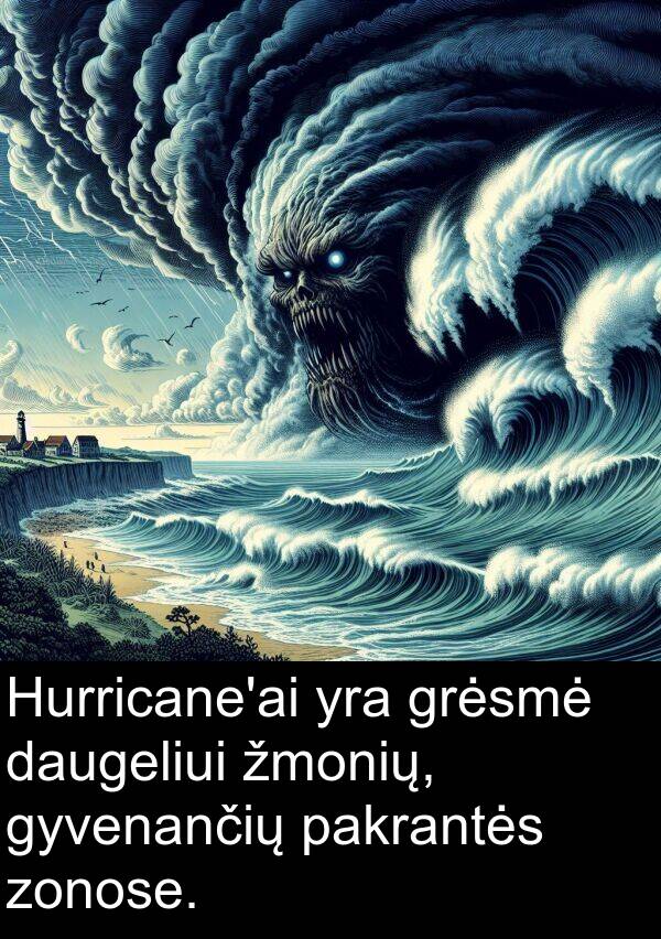 daugeliui: Hurricane'ai yra grėsmė daugeliui žmonių, gyvenančių pakrantės zonose.