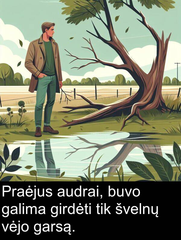 galima: Praėjus audrai, buvo galima girdėti tik švelnų vėjo garsą.