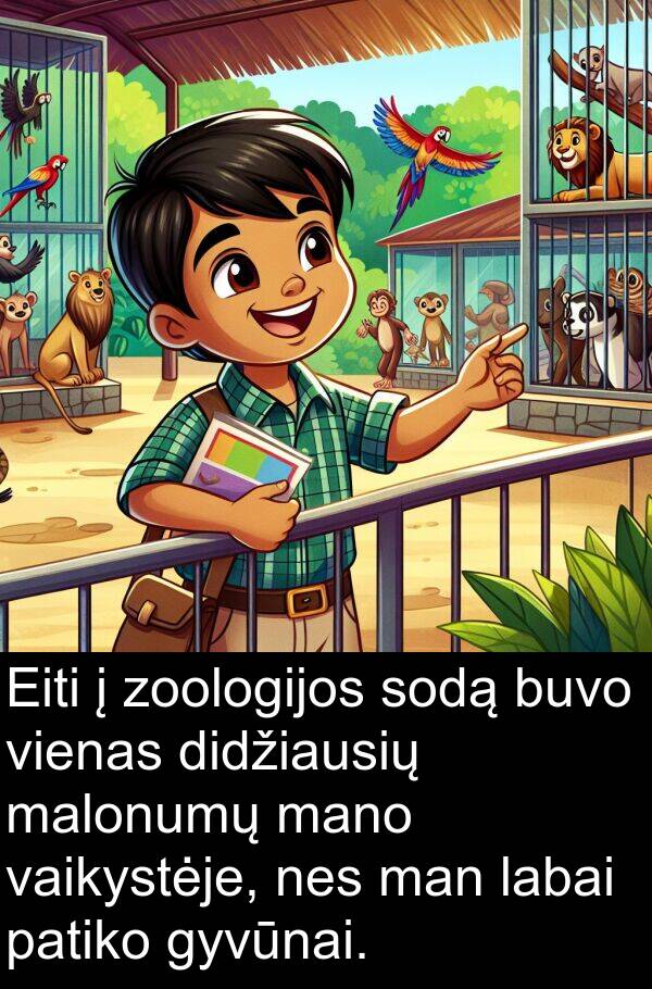 vaikystėje: Eiti į zoologijos sodą buvo vienas didžiausių malonumų mano vaikystėje, nes man labai patiko gyvūnai.