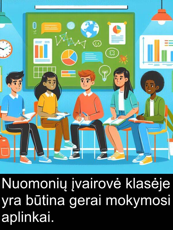 mokymosi: Nuomonių įvairovė klasėje yra būtina gerai mokymosi aplinkai.