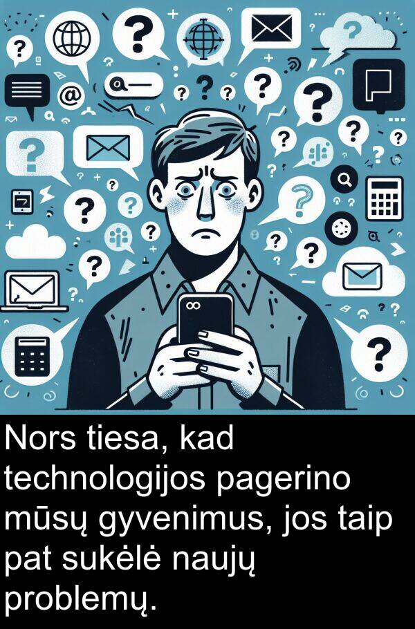 taip: Nors tiesa, kad technologijos pagerino mūsų gyvenimus, jos taip pat sukėlė naujų problemų.