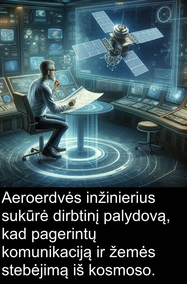 žemės: Aeroerdvės inžinierius sukūrė dirbtinį palydovą, kad pagerintų komunikaciją ir žemės stebėjimą iš kosmoso.