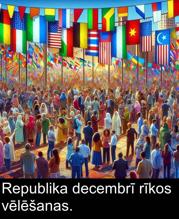 decembrī: Republika decembrī rīkos vēlēšanas.