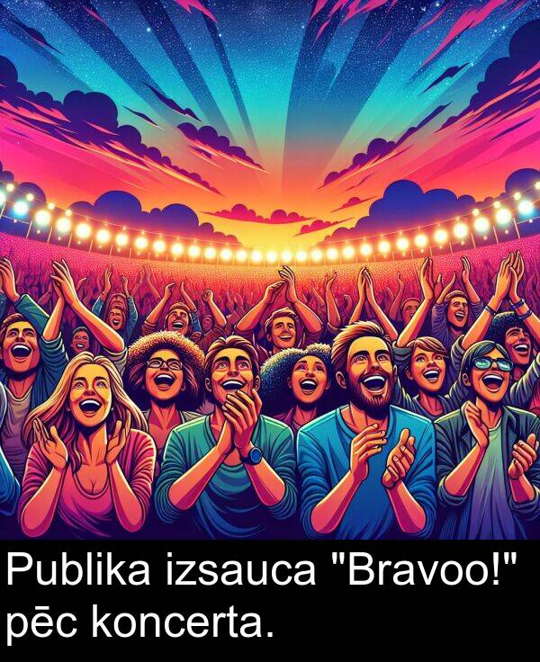 koncerta: Publika izsauca "Bravoo!" pēc koncerta.