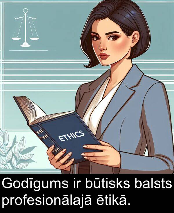 profesionālajā: Godīgums ir būtisks balsts profesionālajā ētikā.