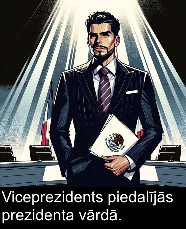 vārdā: Viceprezidents piedalījās prezidenta vārdā.