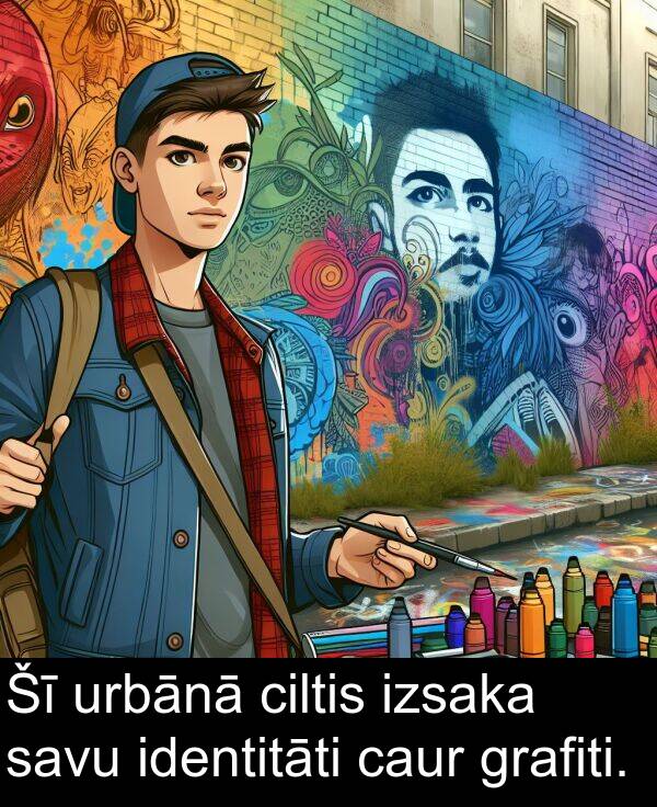 grafiti: Šī urbānā ciltis izsaka savu identitāti caur grafiti.