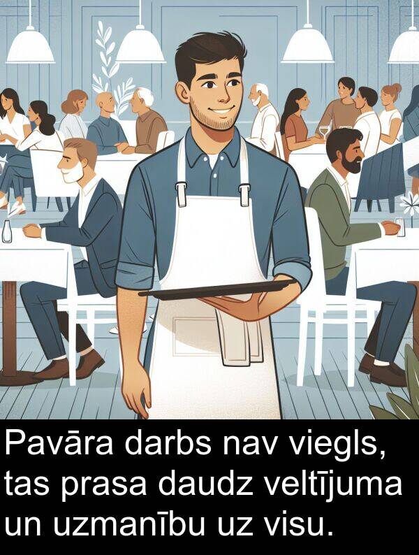 nav: Pavāra darbs nav viegls, tas prasa daudz veltījuma un uzmanību uz visu.