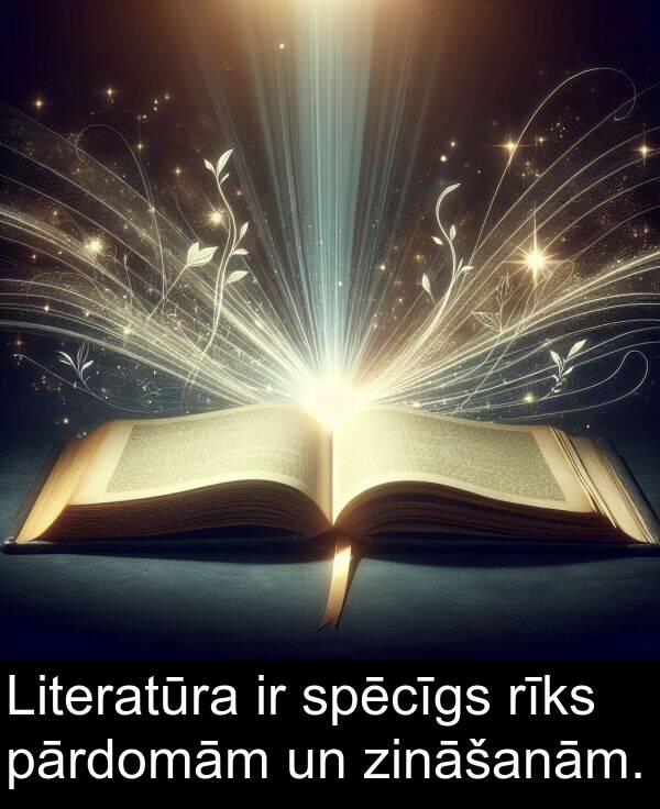 zināšanām: Literatūra ir spēcīgs rīks pārdomām un zināšanām.