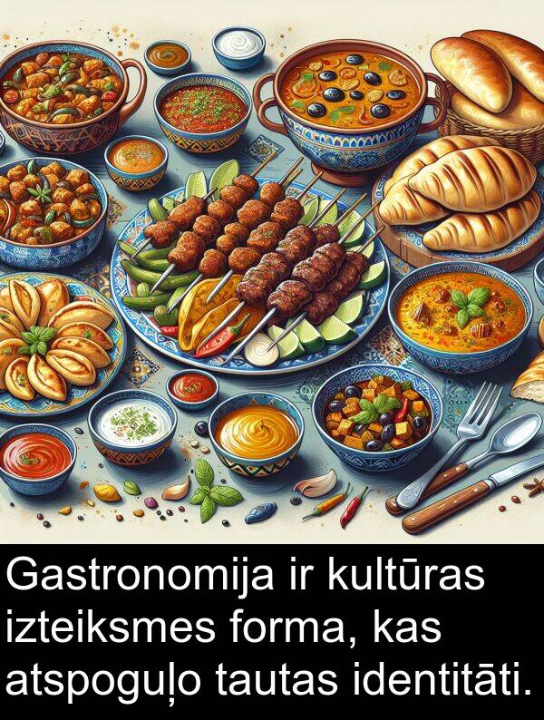 forma: Gastronomija ir kultūras izteiksmes forma, kas atspoguļo tautas identitāti.