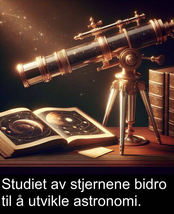 bidro: Studiet av stjernene bidro til å utvikle astronomi.