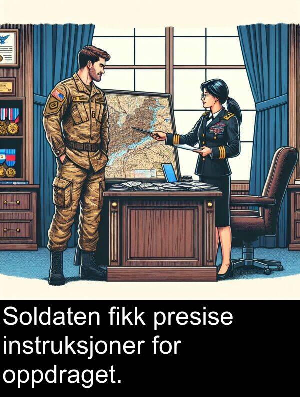 oppdraget: Soldaten fikk presise instruksjoner for oppdraget.