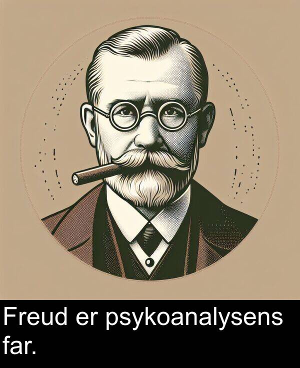 far: Freud er psykoanalysens far.