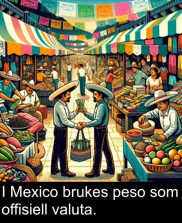 valuta: I Mexico brukes peso som offisiell valuta.