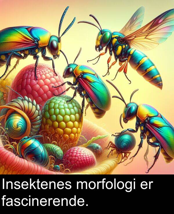 fascinerende: Insektenes morfologi er fascinerende.