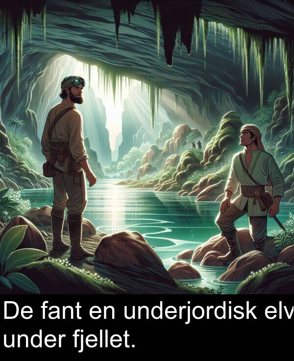 elv: De fant en underjordisk elv under fjellet.