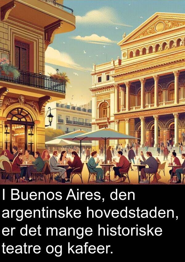 historiske: I Buenos Aires, den argentinske hovedstaden, er det mange historiske teatre og kafeer.