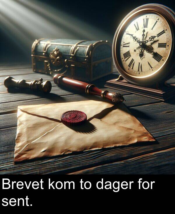 dager: Brevet kom to dager for sent.