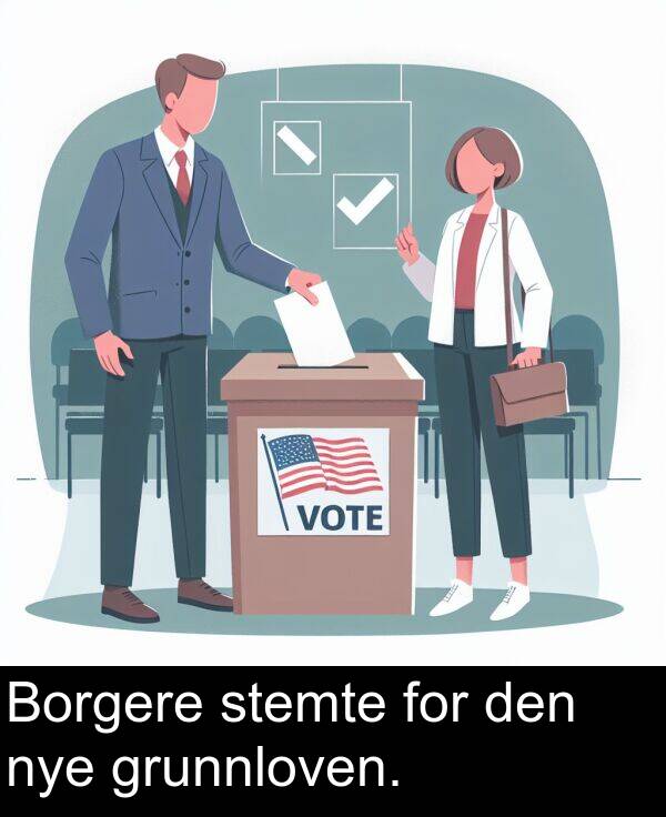 den: Borgere stemte for den nye grunnloven.