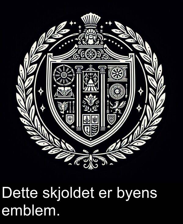 emblem: Dette skjoldet er byens emblem.