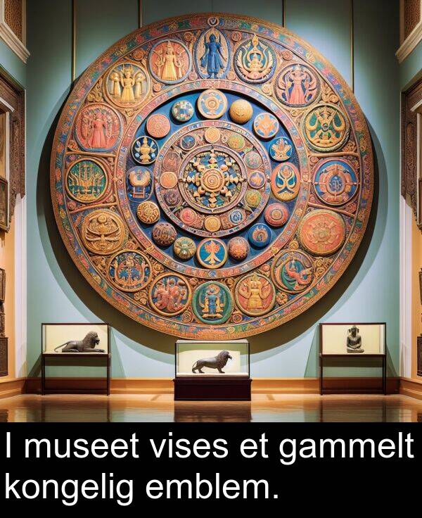 emblem: I museet vises et gammelt kongelig emblem.