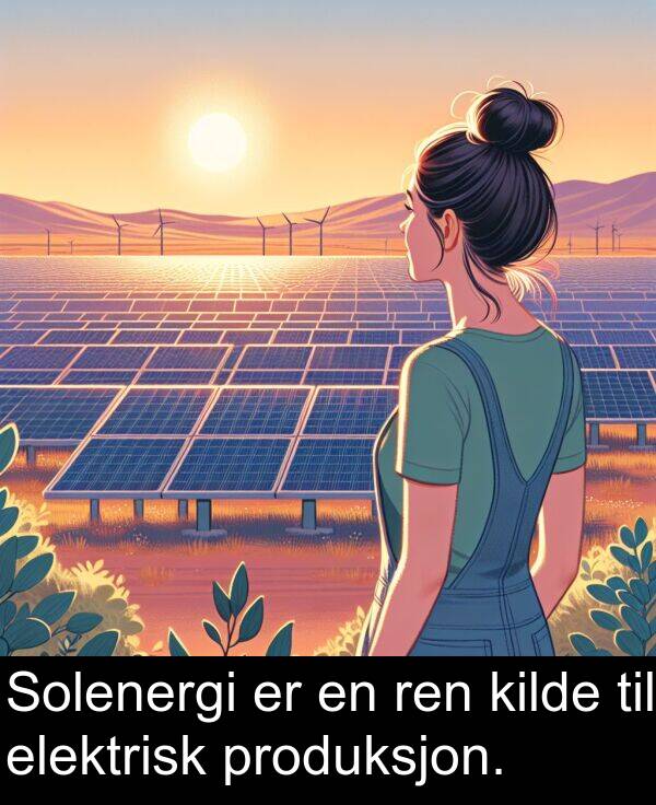 elektrisk: Solenergi er en ren kilde til elektrisk produksjon.