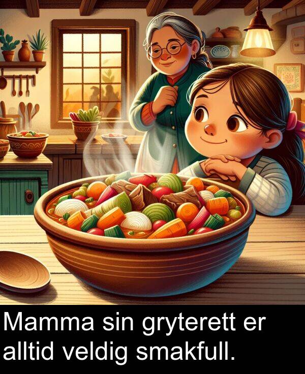 alltid: Mamma sin gryterett er alltid veldig smakfull.