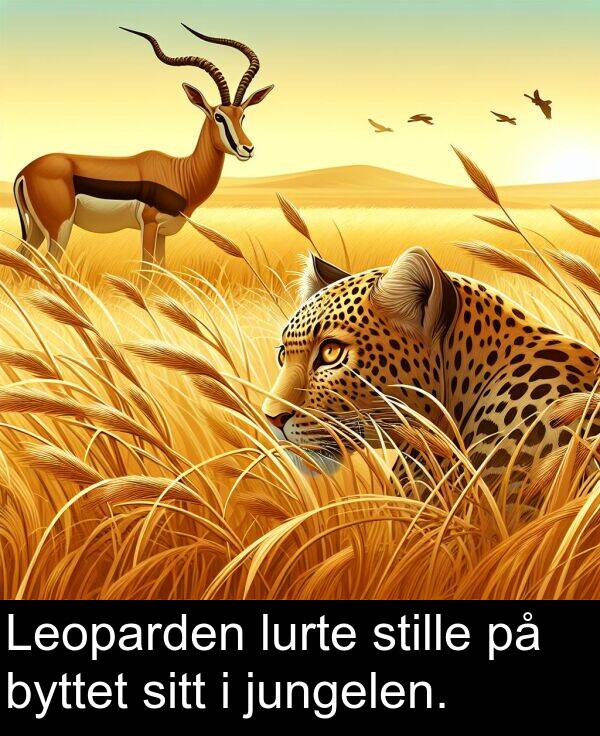 sitt: Leoparden lurte stille på byttet sitt i jungelen.