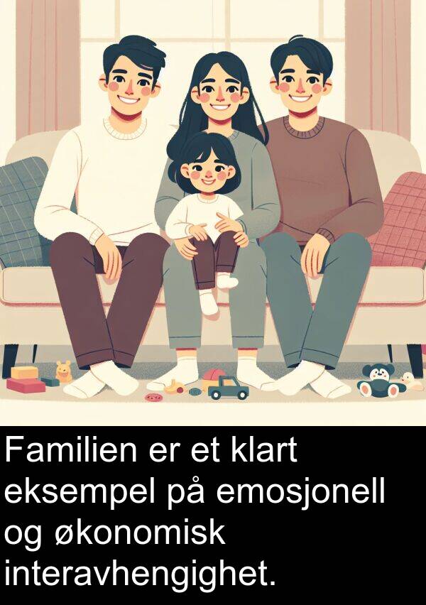 emosjonell: Familien er et klart eksempel på emosjonell og økonomisk interavhengighet.