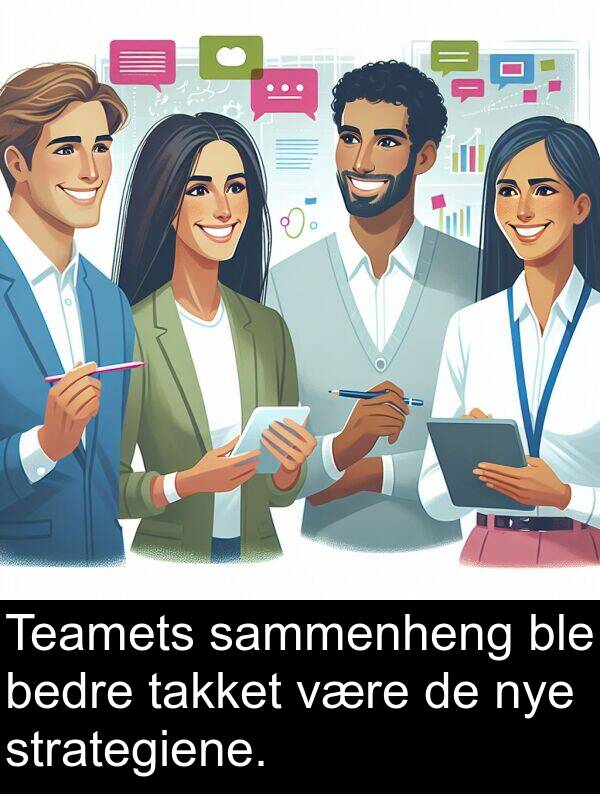 bedre: Teamets sammenheng ble bedre takket være de nye strategiene.