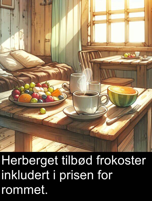 inkludert: Herberget tilbød frokoster inkludert i prisen for rommet.