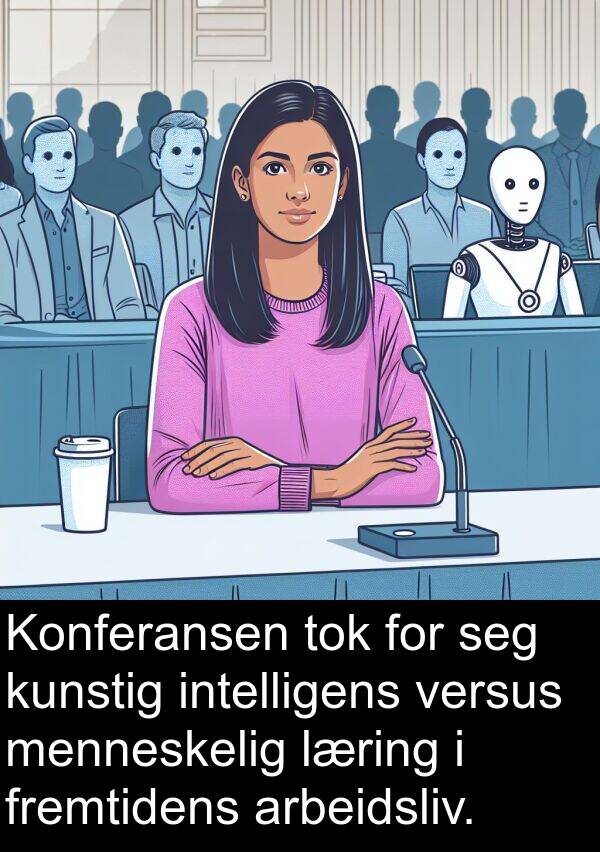 menneskelig: Konferansen tok for seg kunstig intelligens versus menneskelig læring i fremtidens arbeidsliv.