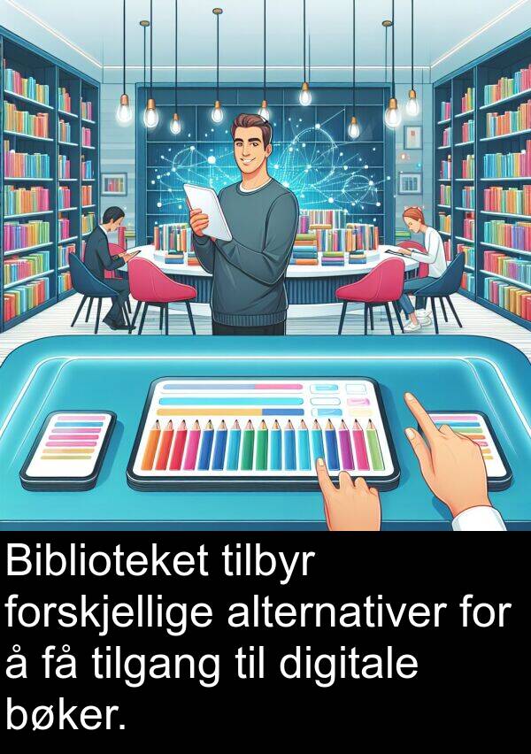 digitale: Biblioteket tilbyr forskjellige alternativer for å få tilgang til digitale bøker.